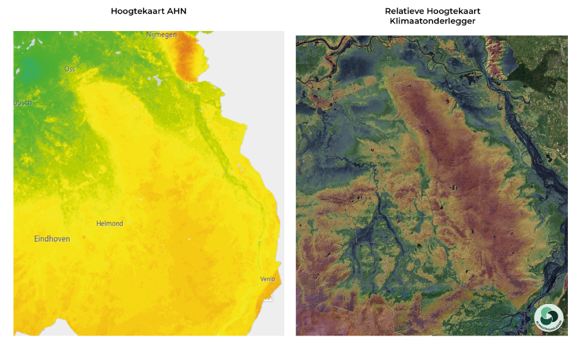 Relatieve hoogtekaart Klimaatonderlegger